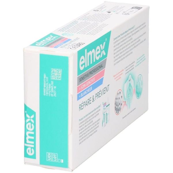 Dentifrice Répare et Prévient Soin Gencives + Blancheur Sensitive Professional - 2 x 75 ml