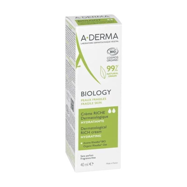 Crème riche dermatologique hydratante Biology - 40 ml