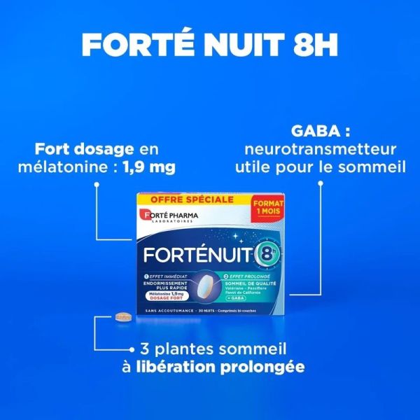 FortéNuit 8h - 2x30 comprimés