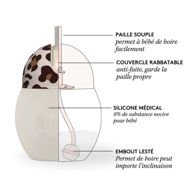Tasse a paille lestee - Graouu - 240 ml