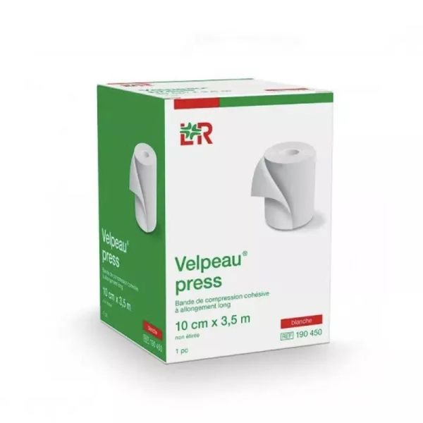 Bande de compression cohesive blanche Velpeau Press - 3,5 m x 10 cm