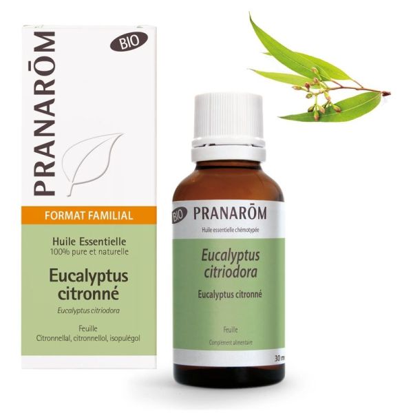Huile Essentielle d'Eucalyptus citronné - grand format - Bio - 30 ml