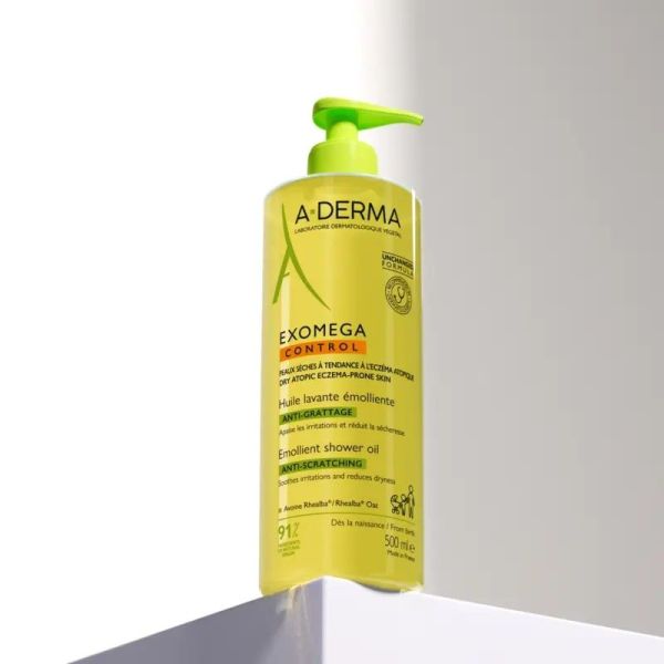 Huile lavante émolliente anti-grattage EXOMEGA CONTROL - 500 ml
