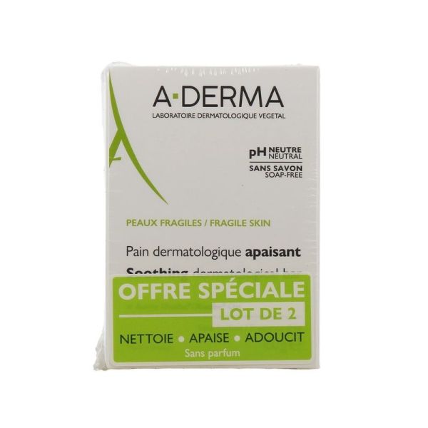 Pain Dermatologique Apaisant - 2 x 100 g