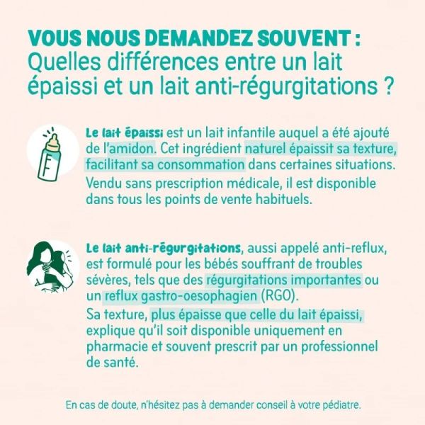 Optigest 1 Formule épaissie de 0 à 6 mois - 800 g