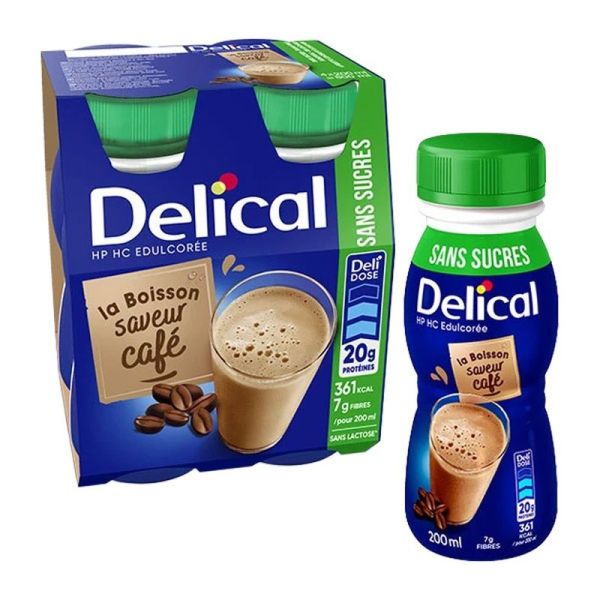Boisson HP/HC Edulceoree Sans Sucres Cafe - 4 x 200 ml