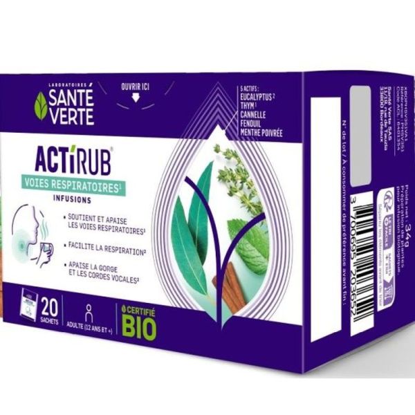 Actirub Infusion Voies Respiratoires Bio - 20 sachets