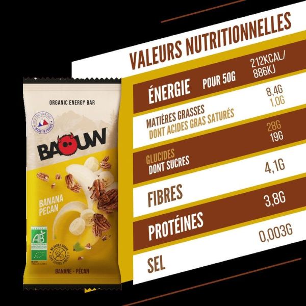 Energy Bars Banana - Pecan - 50 g