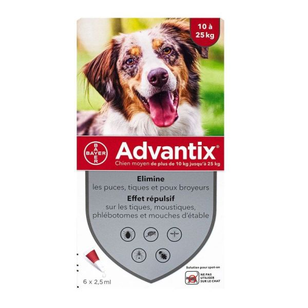 Advantix Moy Chien Pipet 2,5Mlx6