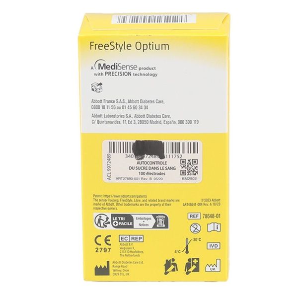 Électrodes Optium - 100 électrodes