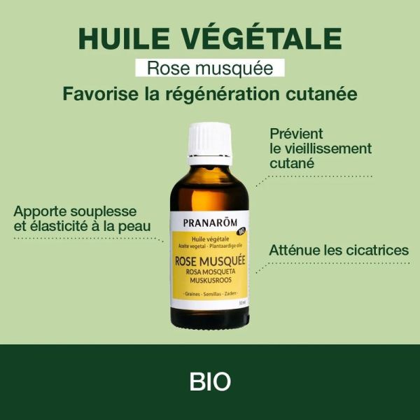 Huile Végétale de Rose musquée - Bio - 50 ml