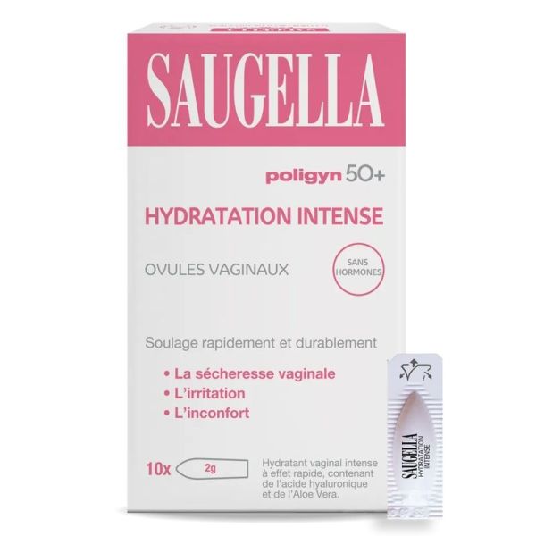 Poligyn 50+ Ovules vaginaux hydratation intense - 10 ovules de 2 g