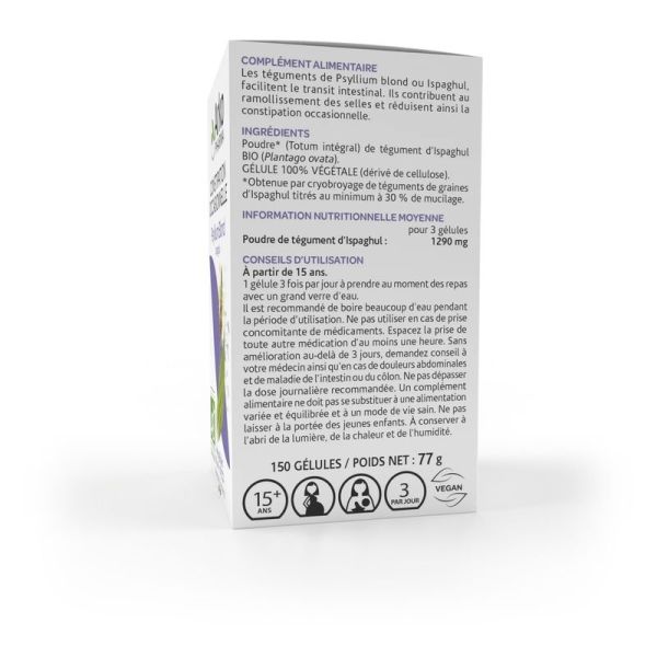 Psyllium Blond Ispaghul BIO - 150 gélules