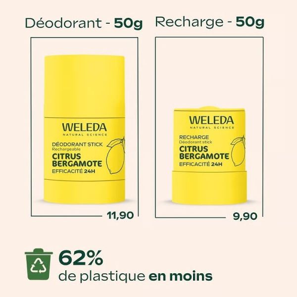 Recharge Déodorant Stick - Citrus Bergamote - 50 g