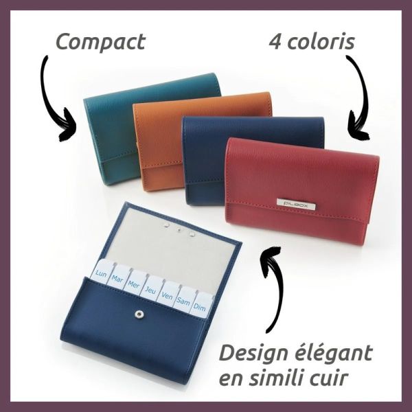 Pilbox Liberty Fauve Pétrole et Rouge Marine - 1 unité