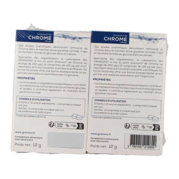 Chrome 250 mcg - 2 x 60 comprimés