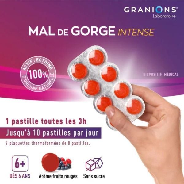 Mal de Gorge Intense - Pastilles à l'Ectoïne