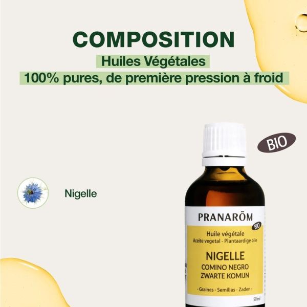 Huile Végétale de Nigelle - Bio - 50 ml