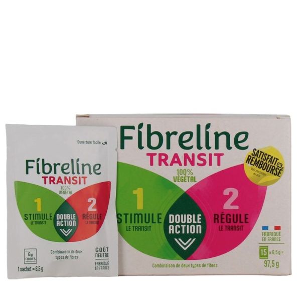 Fibreline Transit Double Action - 15 sachets de 6,5 g