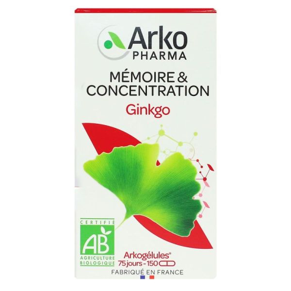 Arkogelule Bio Ginkgo Bte 150