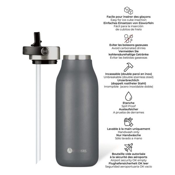 Bouteille isotherme 2.0 Grey 1L