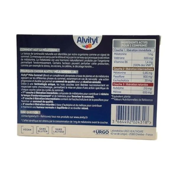 Mela-Sommeil Lib - 30 comprimes