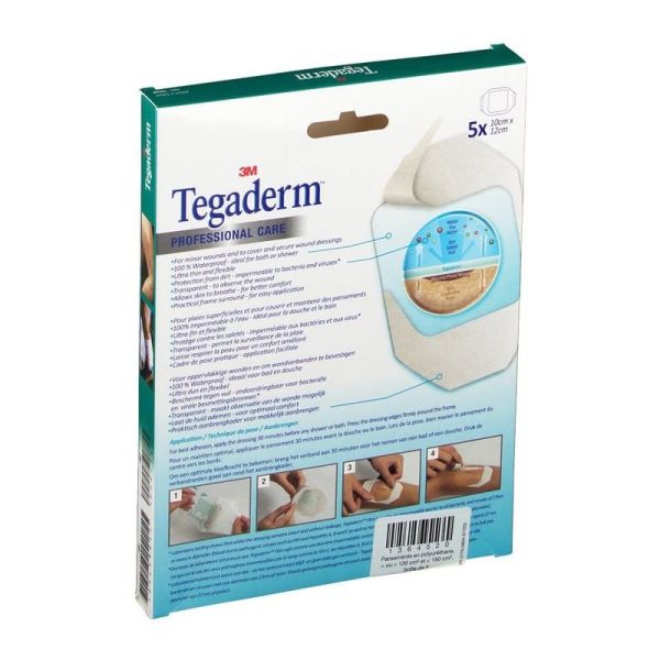 Tegaderm Film - 10 cm x 12 cm, 5 pansements