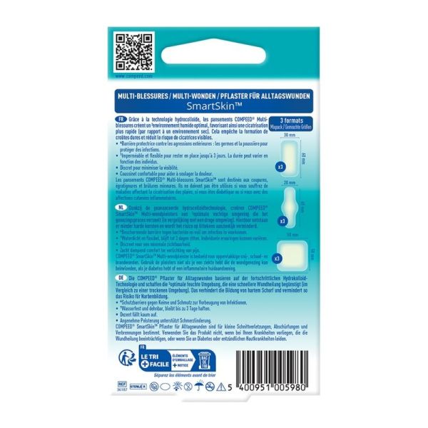 Pansements Hydrocolloïdes Multi-Blessures Assortiment SmartSkin - Assortiment - 9 pansements