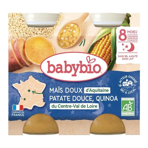 Mais doux d'Aquitaine Patate douce de nos Régions Quinoa du Centre-Val de Loire - 2 x 200 g