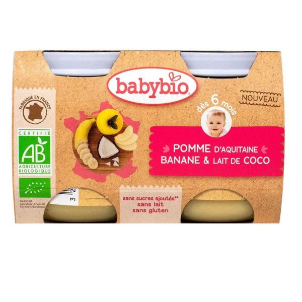Vitbabybio Pot Pom/Banane/Coco 130Gx2