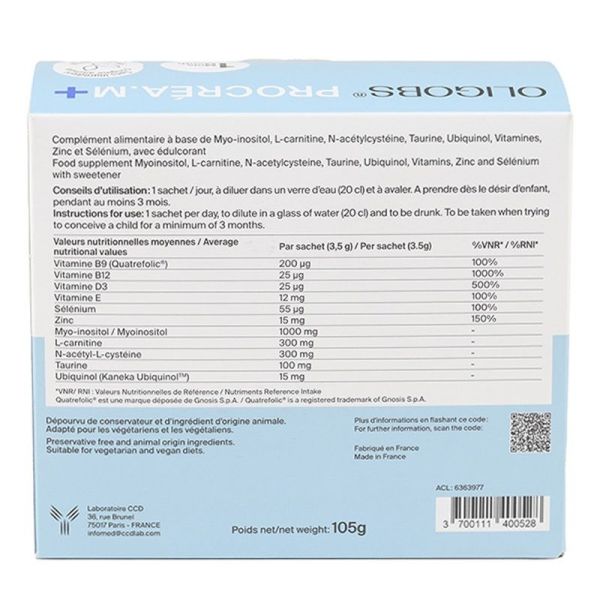 Procréa.M+ Fertilité Masculine - 30 sachets