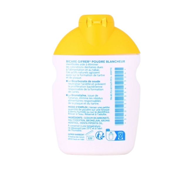 Poudre blancheur fraîcheur menthe verte Bicare+ - 60 g