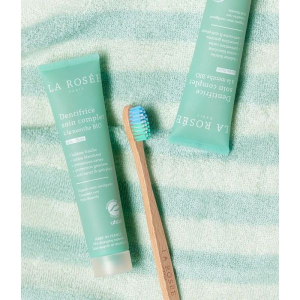 Kit Dentifrice Soin Complet et Brosse à dents - Menthe BIO - 2 x 75 ml