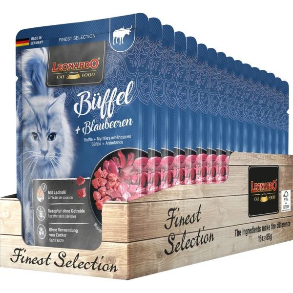 Leonardo Buffle + Myrtilles americaines - Chat adulte 1,36 kg