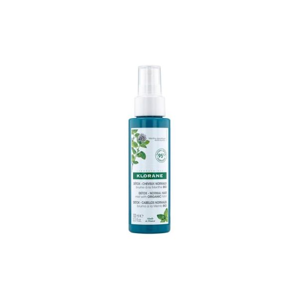Brume capillaire Détox Purifiante Anti-Pollution Cheveux Normaux à la Menthe Bio Sans Rinçage - 100 ml
