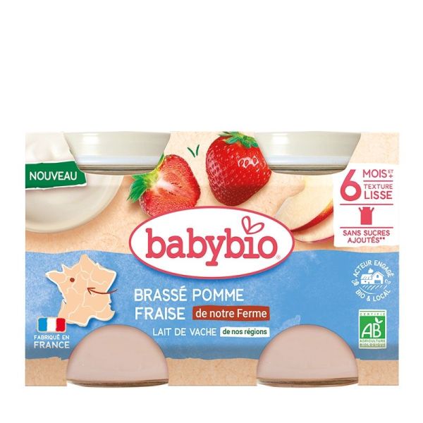 Brassé Pomme de Nouvelle Aquitaine Fraise de notre ferme - 260 g