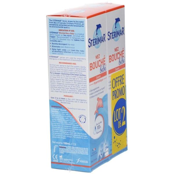 Sterimar Nez Bouché Bébé - 2x100 ml