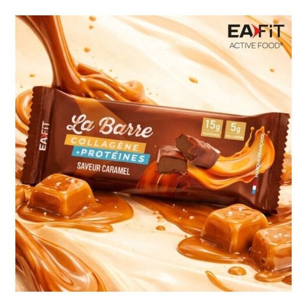 barre collagène + protéines - Caramel - 1 barre de 50 g
