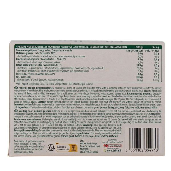Fibreline Transit Double Action - 15 sachets de 6,5 g