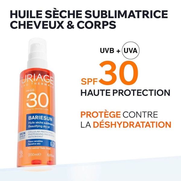 Huile Sèche Sublimatrice SPF30 Bariesun - 200 ml