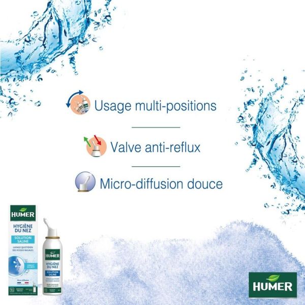 Humer Hygiene du Nez Spray Nasal Solution Saline - 100 mL