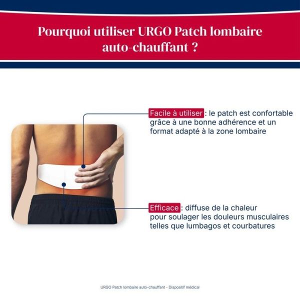 Patch lombaire auto-chauffant - 2 patchs