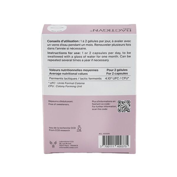 Bactigyn Oral - 30 gélules