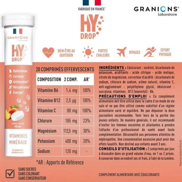 Hydrop Vitamines et Minéraux - 20 comprimés
