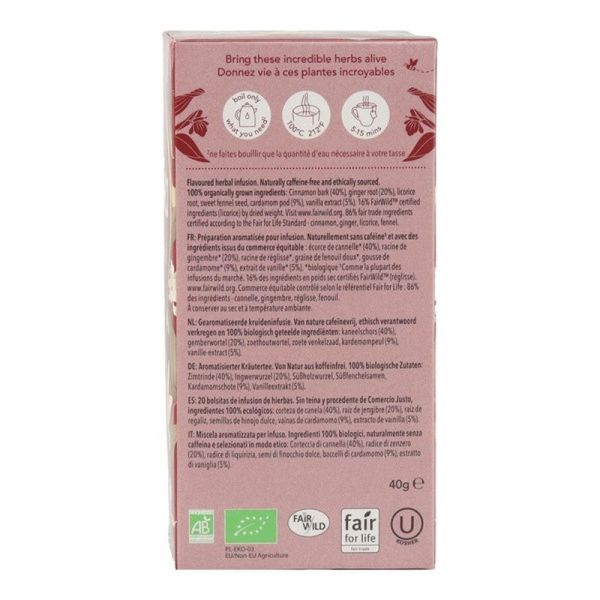 Infusion Chaï à la Vanille Bio - 20 sachets