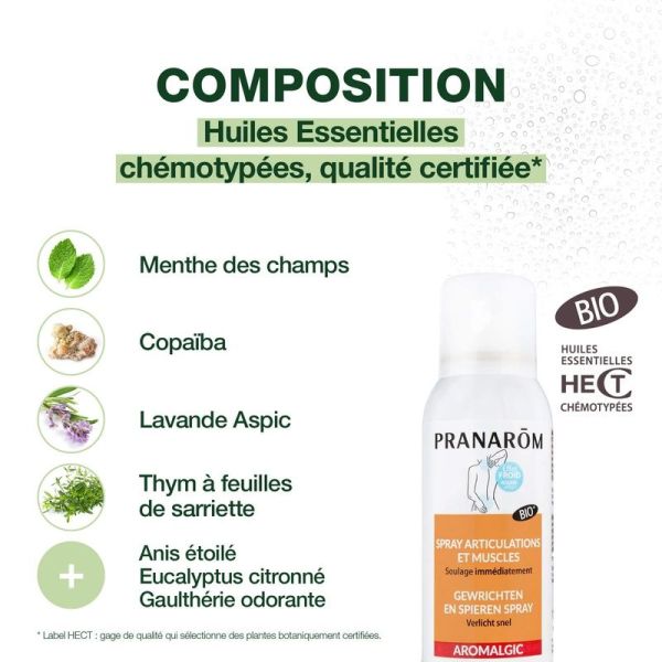 Spray articulations et muscles - Bio - 75 ml