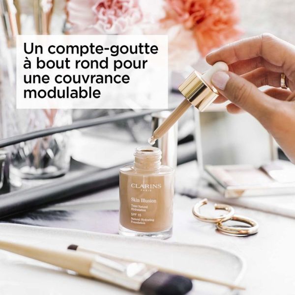 Skin Illusion Fond de Teint Hydratant Naturel SPF15 - Teinte 110 Honey 30 ml