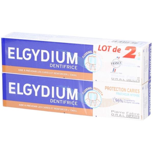 PROTECTION CARIES - Dentifrice Fraîcheur Intense - 2 x 75 ml