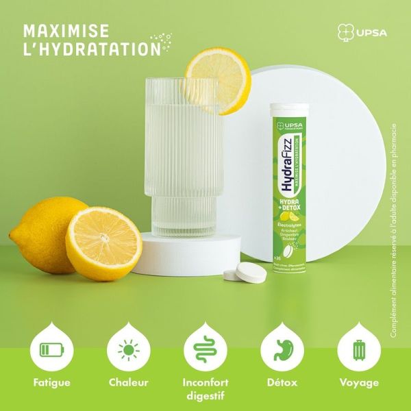 Hydra +Detox - 16 comprimés effervescents