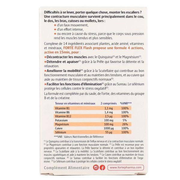 Flex Flash D-Contract' Muscles - Effervescent - 20 comprimés